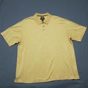 Gary Player men's polo shirt size XL gold SS 60's Double Mercerized cotton